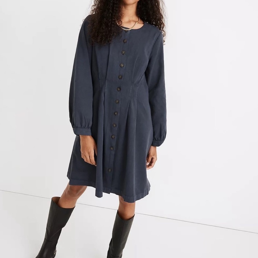 🆕 Madewell (Re)sponsible Long Sleeve Button Up Midi Dress